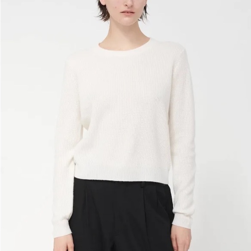 GUEST IN RESIDENCE  Light Rib Crew | Cream - Cream size L